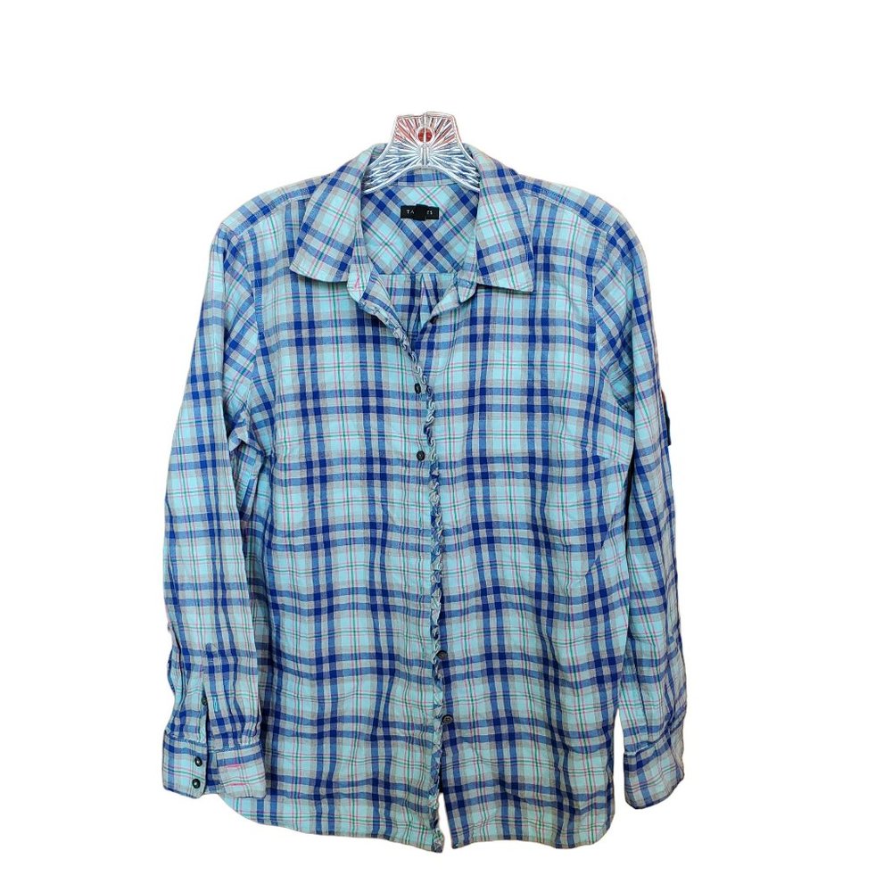 Talbots Women's plaid‎ button down shirts. Size M.